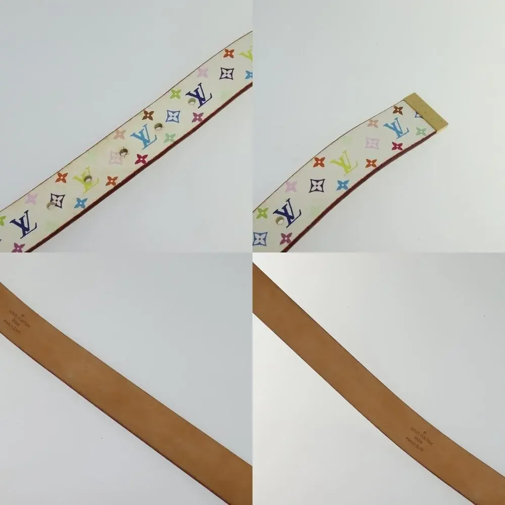 Louis Vuitton Monogram Multicolor Ceinture Carre Belt White
